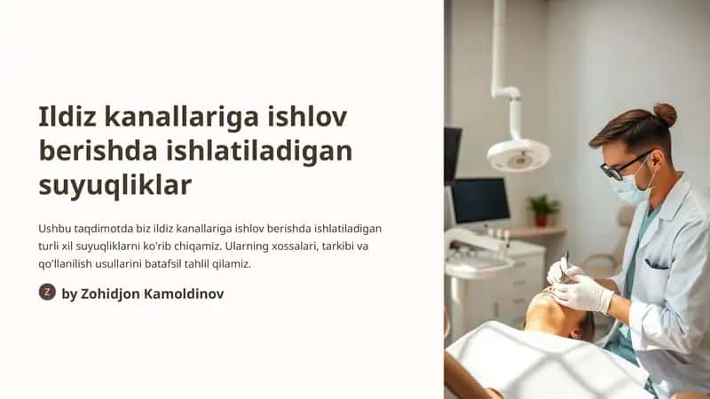 Ildiz kanallariga ishlov berishda ishlatiladigan suyuqliklar 1