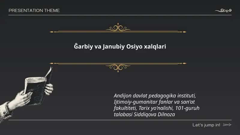 Ĝarbiy va Janubiy Osiyo xalqlari 1