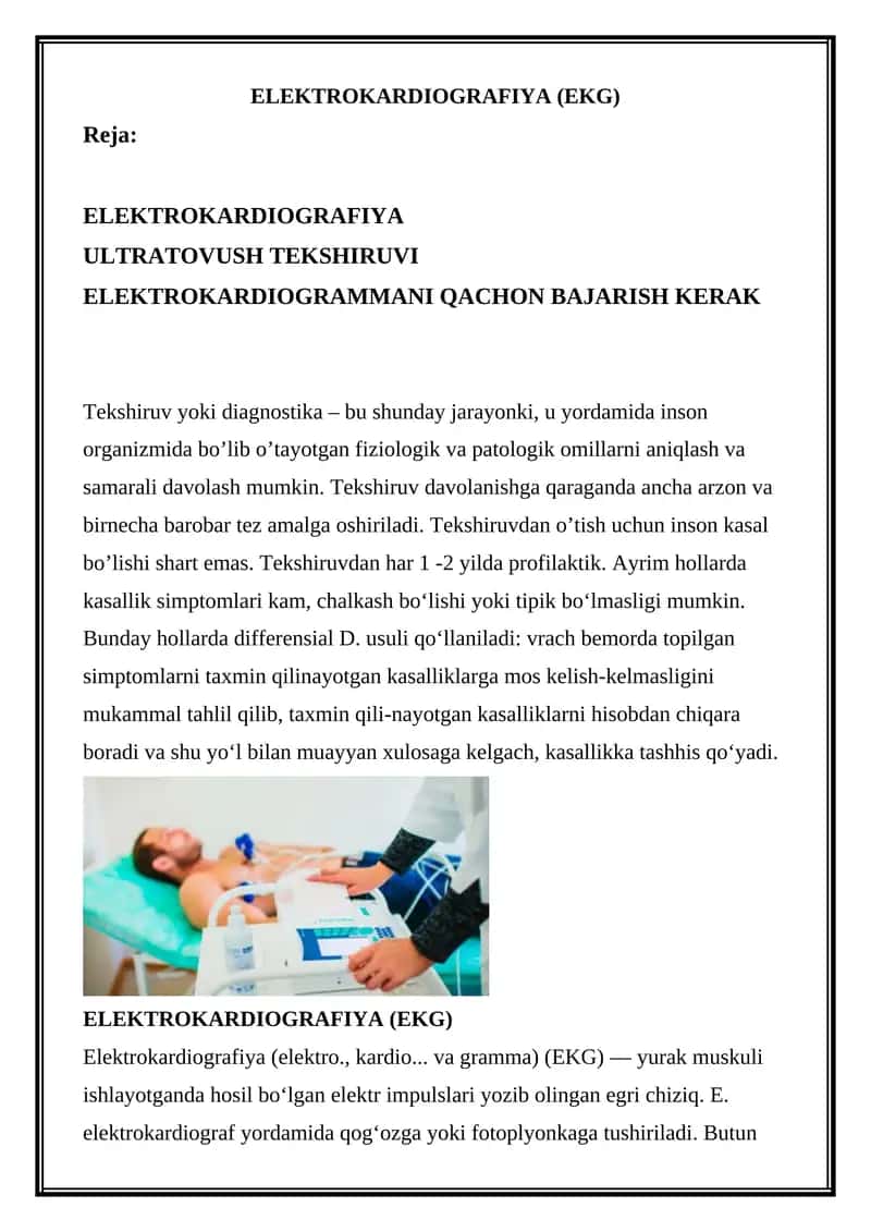 ELEKTROKARDIOGRAFIYA (EKG) 1