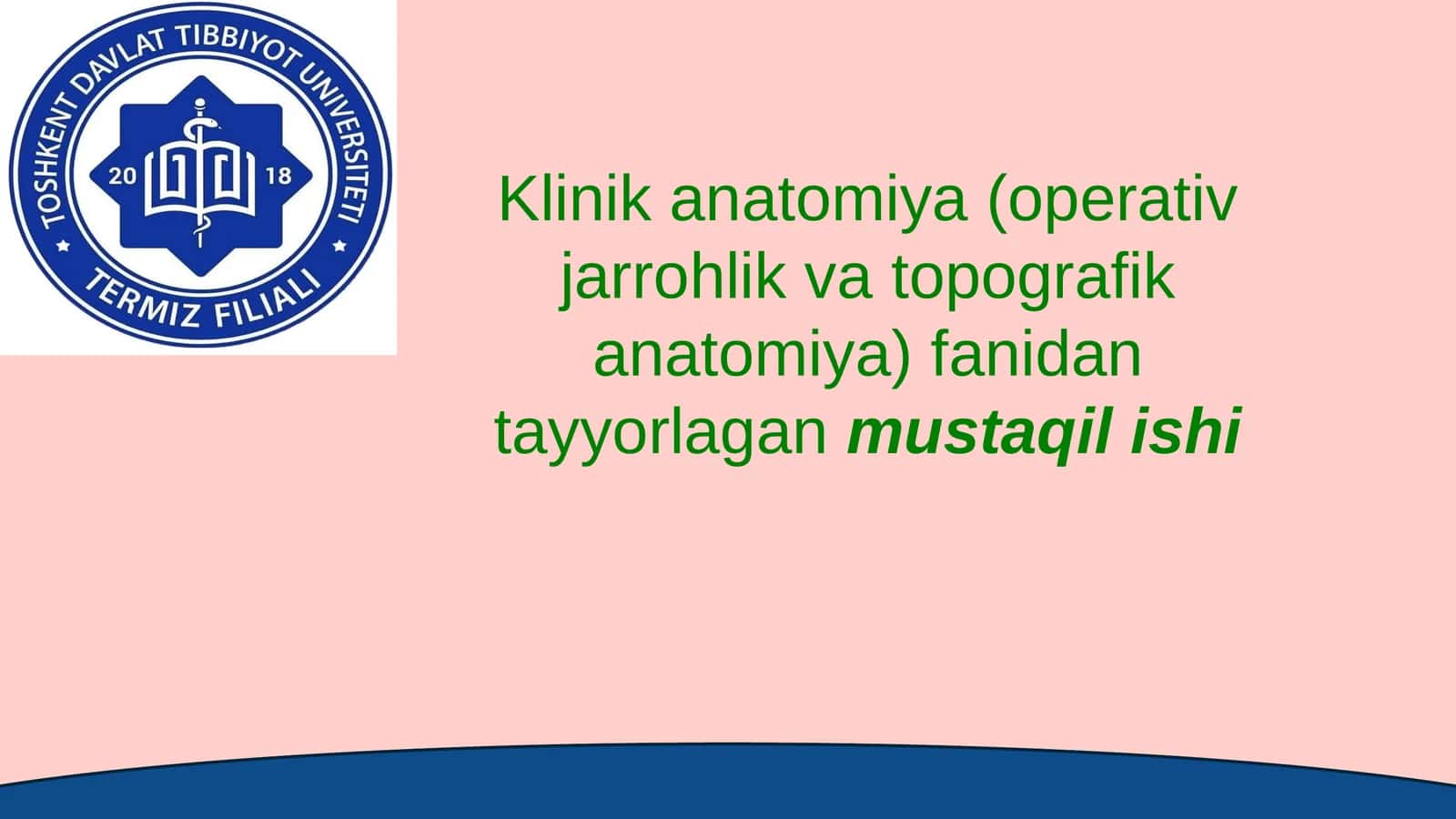 Klinikanatomiya (operativ jarrohlik va topografik anatomiyada mustaqilishi) 1