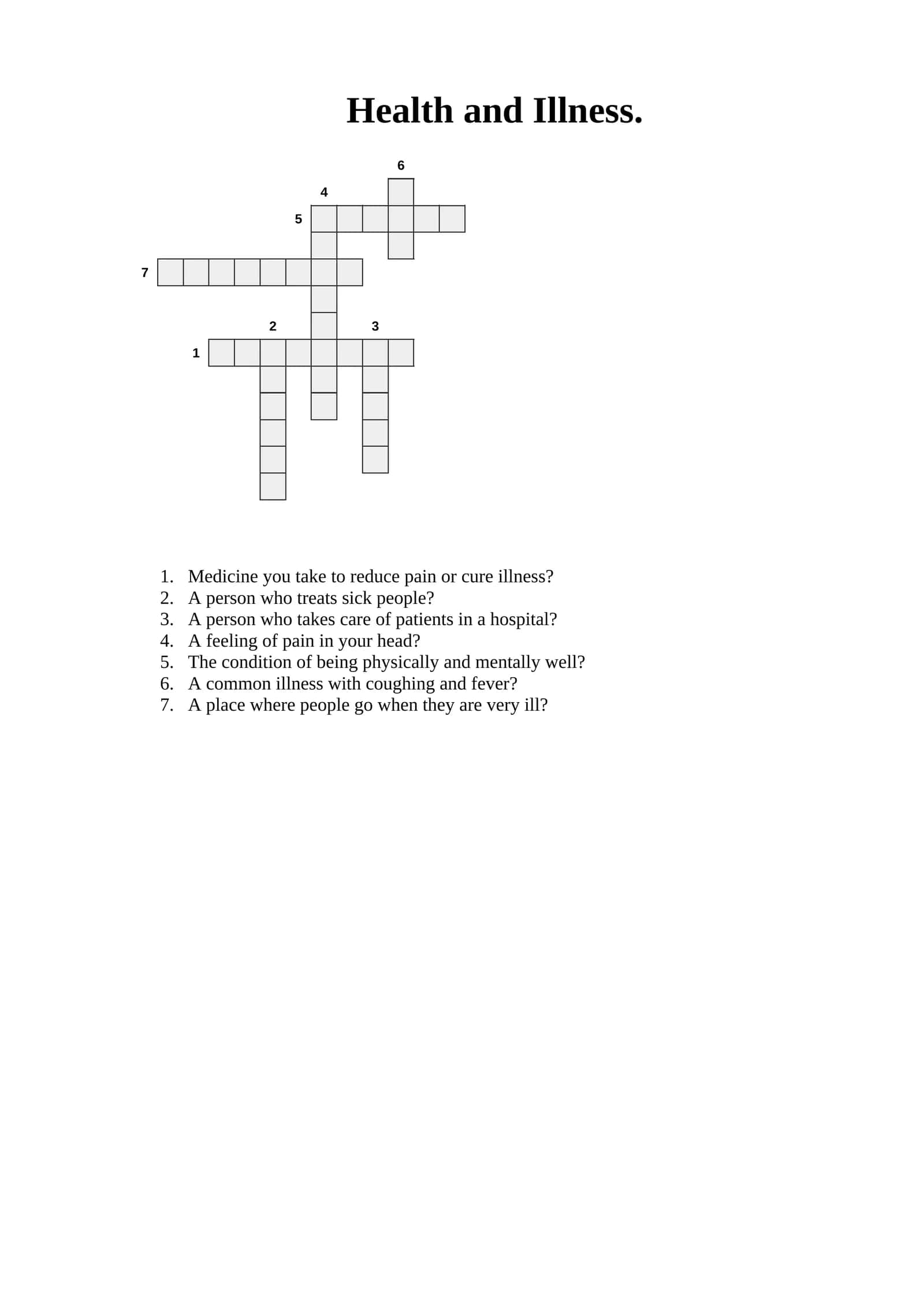 Health and Illness 1