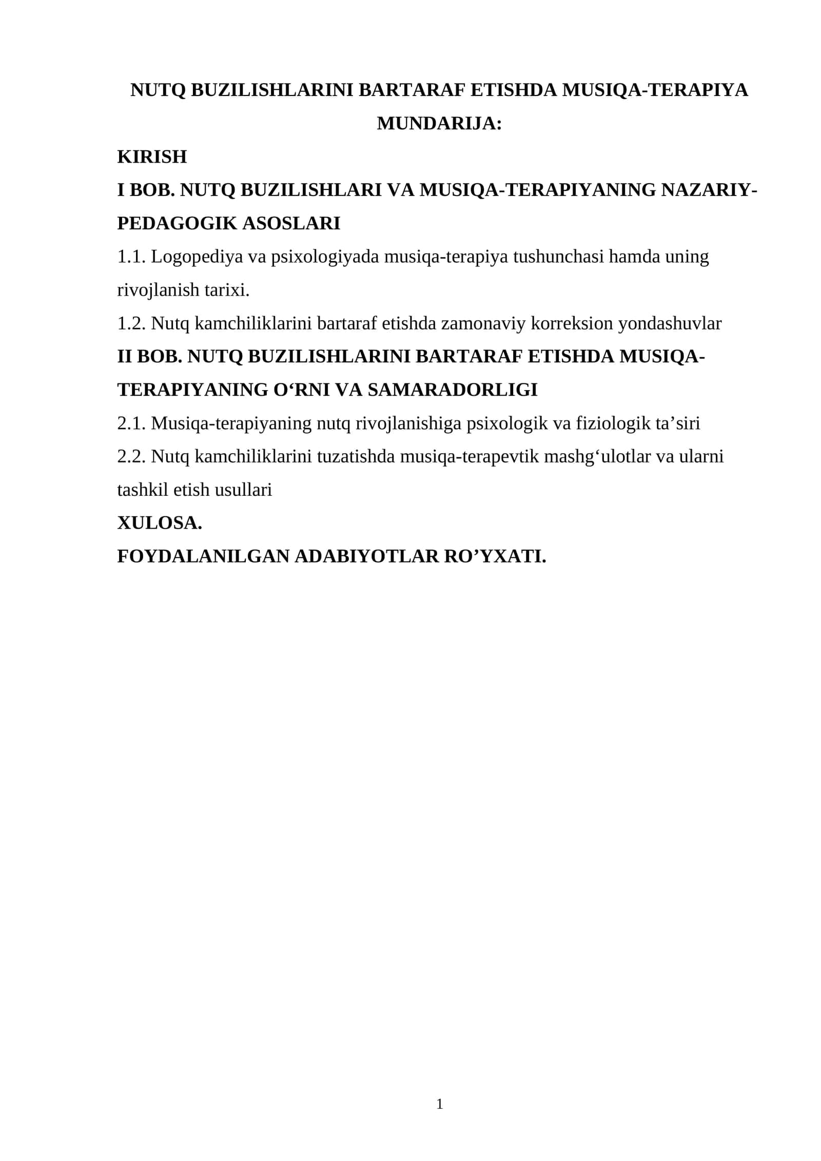 Nutq buzilishlarini bartaraf etishda musiqa-terapiya 1