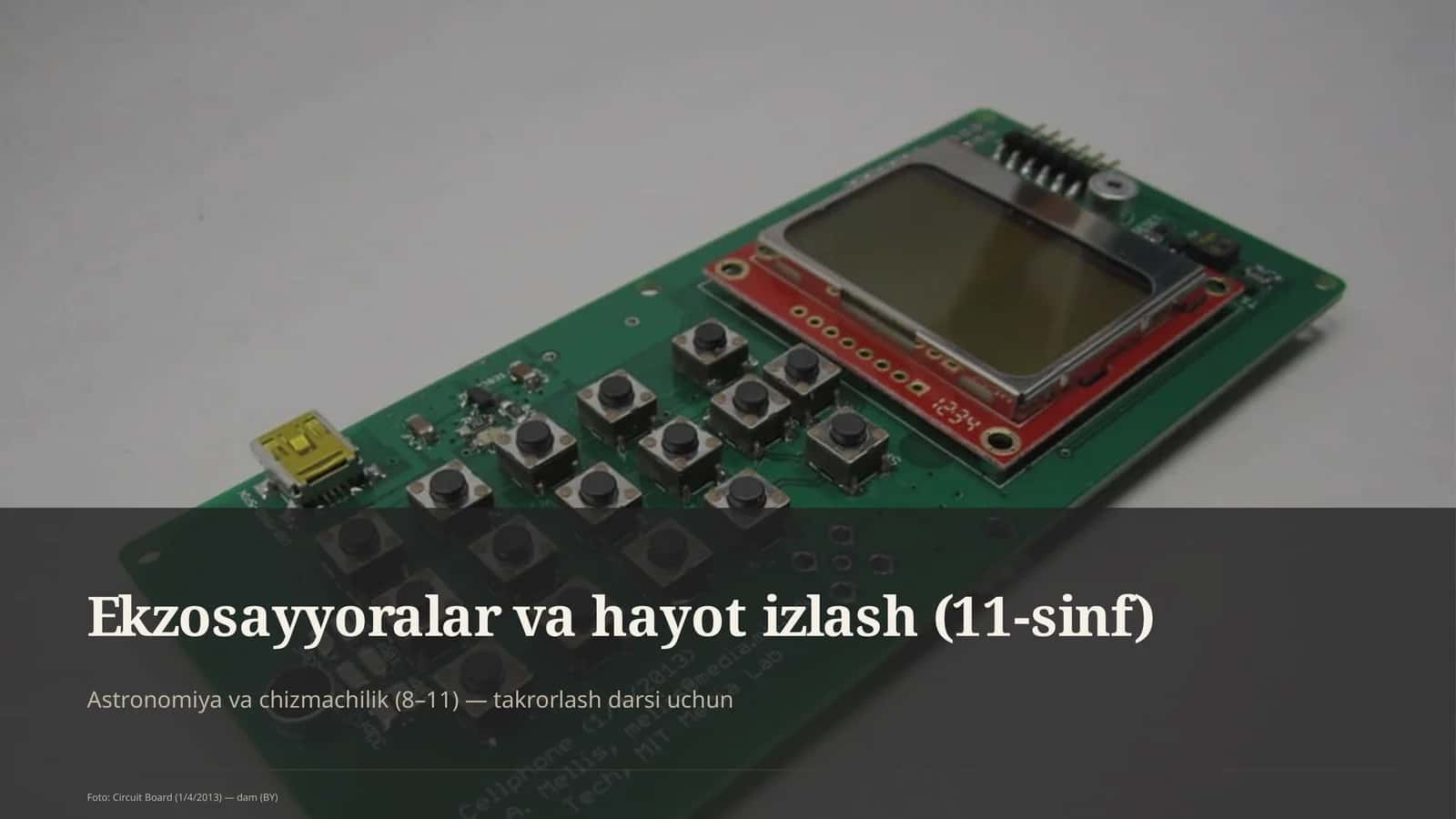 Ekzosayyoralar va hayot izlash (11-sinf) 1