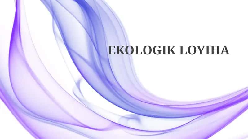 EKOLOGIK LOYIHA 1