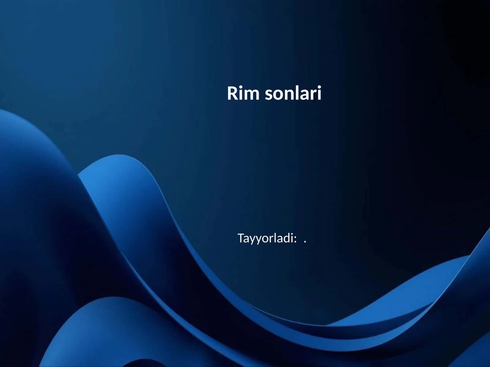 Rim sonlari 1