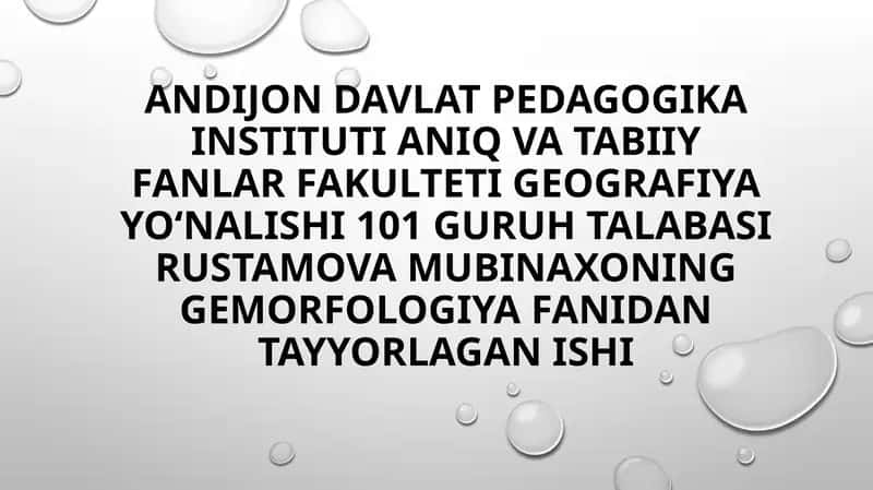 Tog‘jinslarining geologik ta’rifi va tasnifi 1