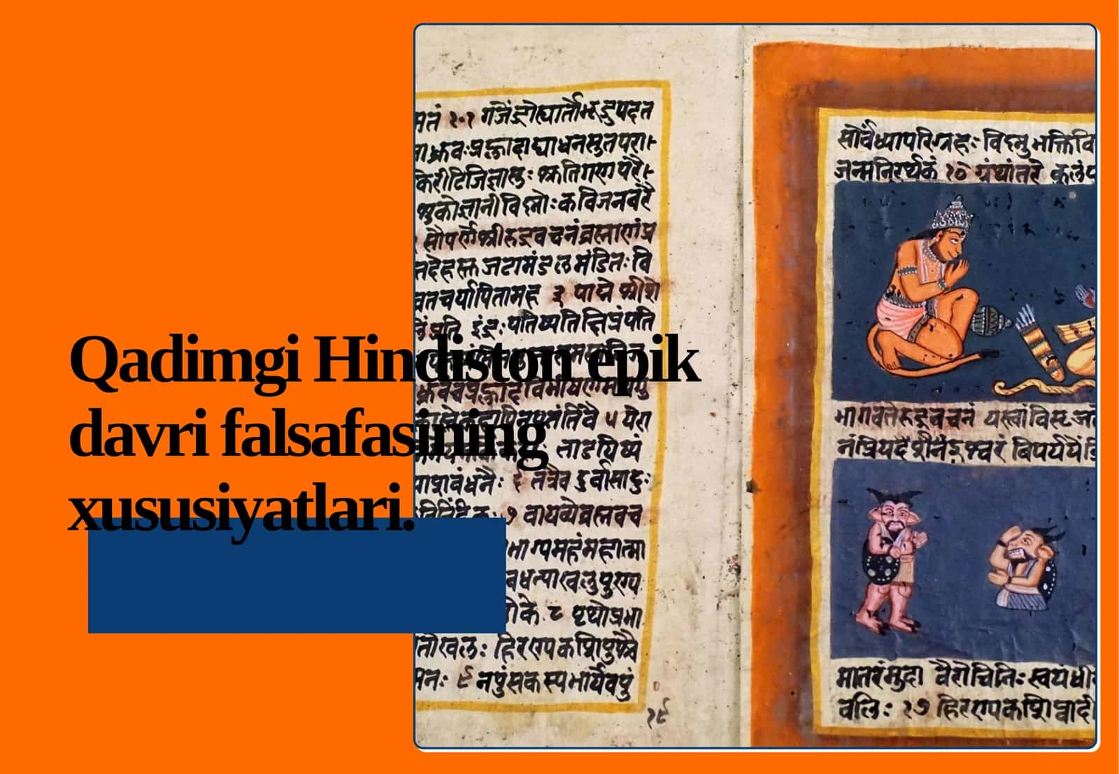 Qadimgi Hindiston epik davri falsafasining xususiyatlari 1