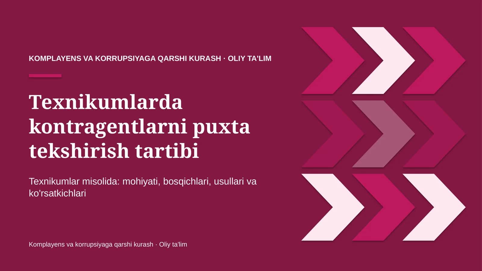 Texnikumlarda kontragentlarni puxta tekshirish tartibi 1
