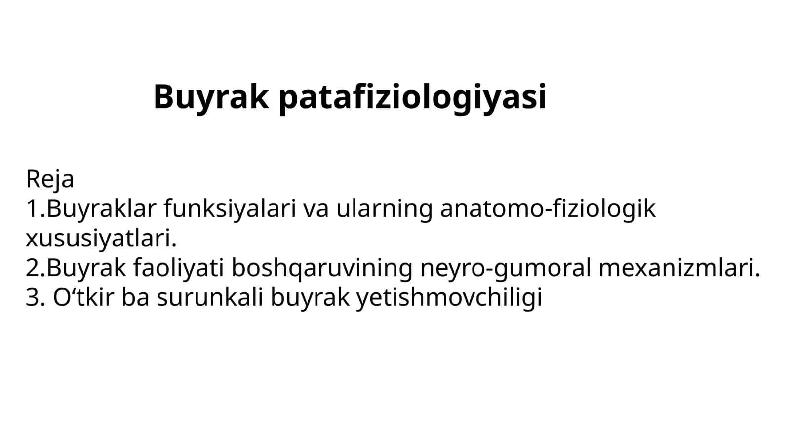 Buyrak patofiziologiyasi 1