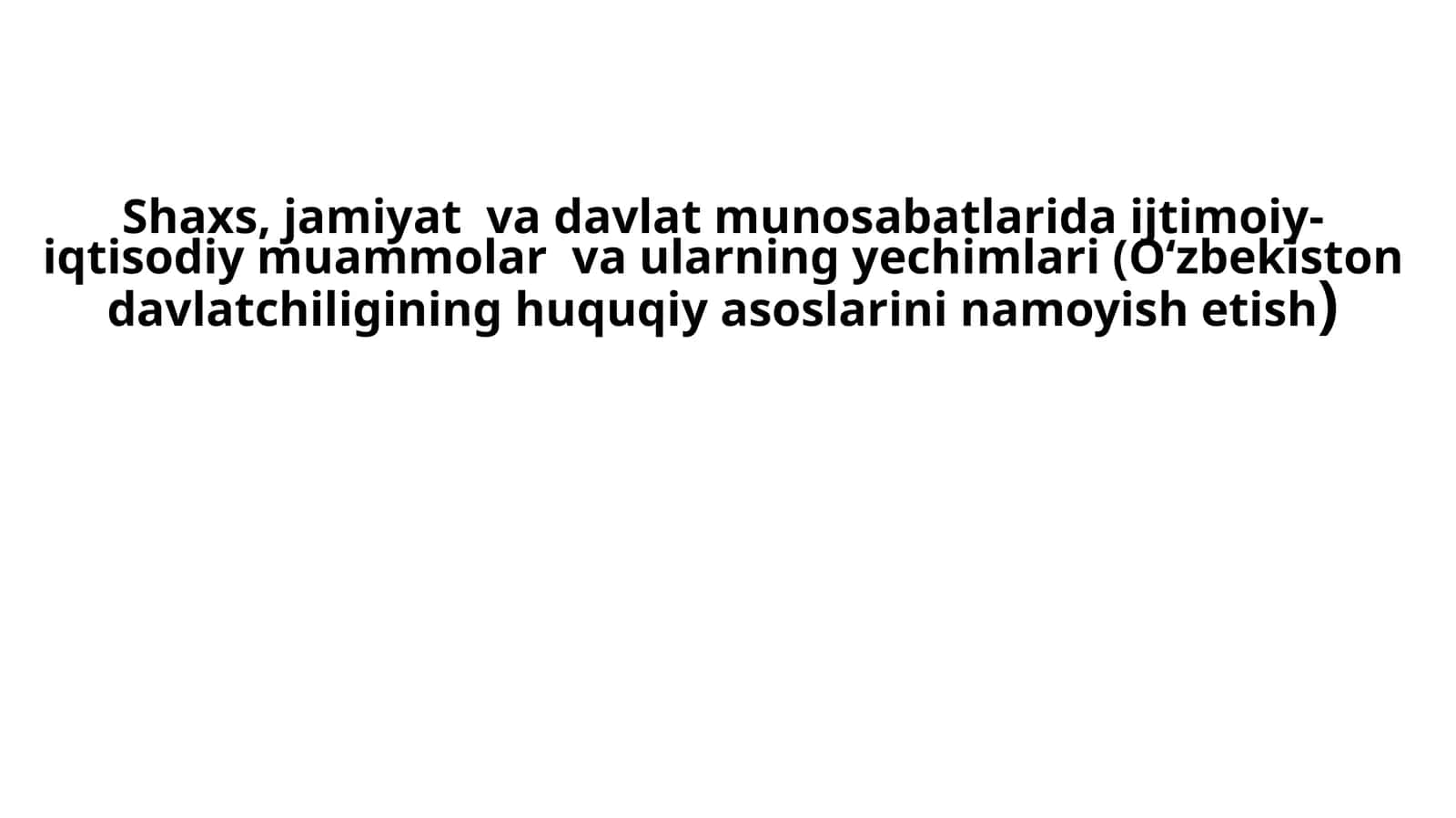 O‘zbekiston davlat chiligining huquqiy asoslarini namoyish etish 1