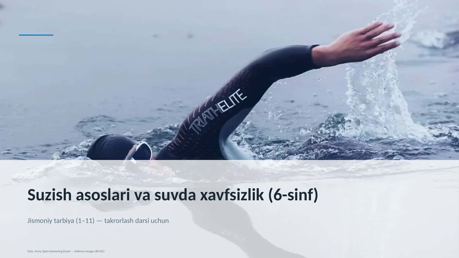 Suzish asoslari va suvda xavfsizlik (6-sinf) 1