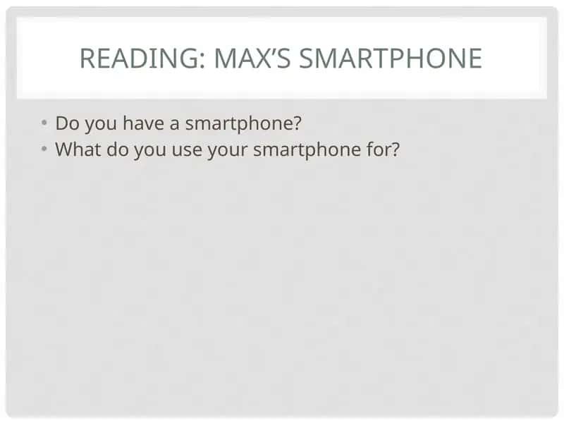 Max’s Smartphone 1