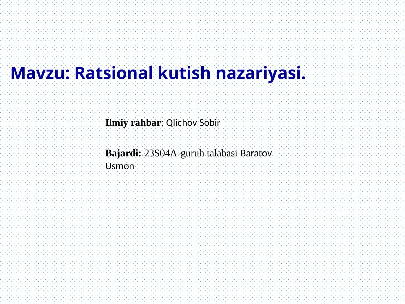 Ratsionalkutishnazariyasi 1