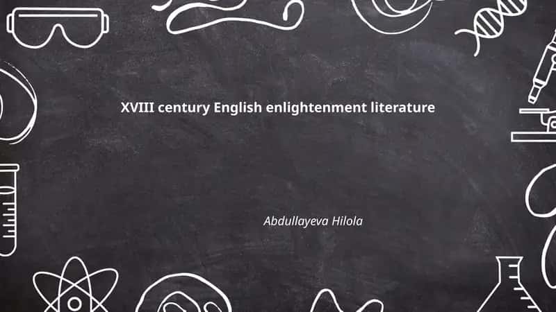 XVIII century English enlightenment literature 1