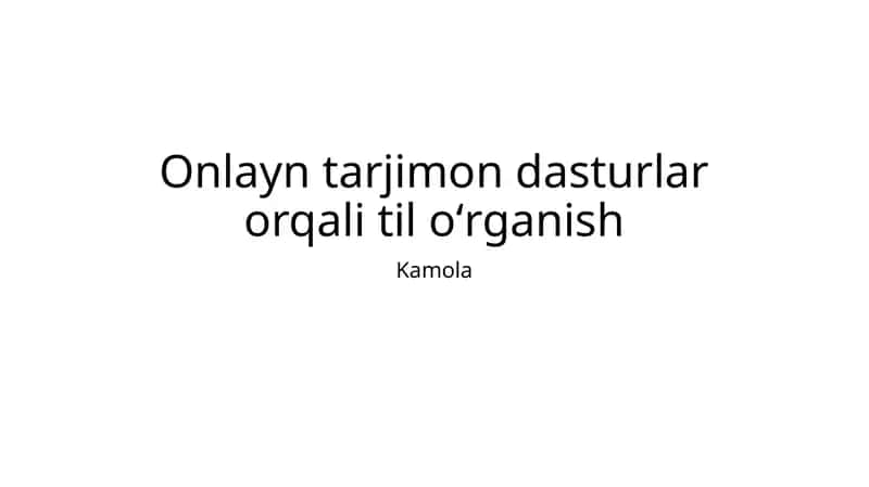Kamola 1