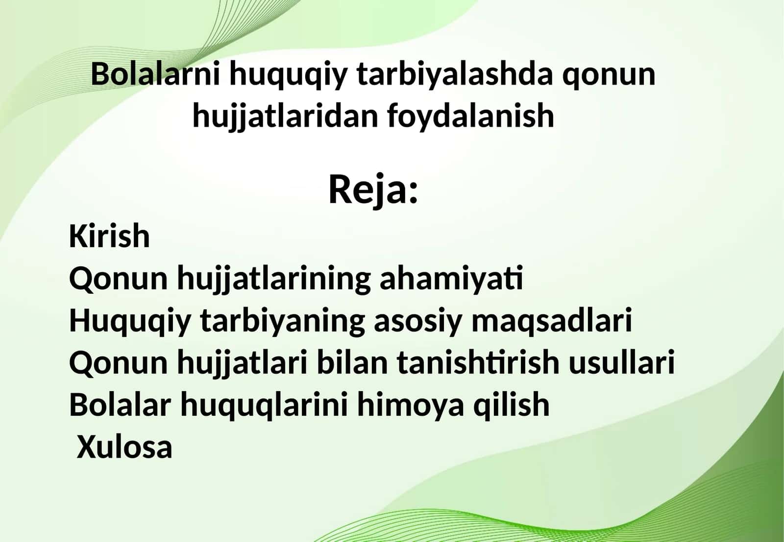 Bolalarni huquqiy tarbiyalashda qonun hujjatlaridan foydalanish 1