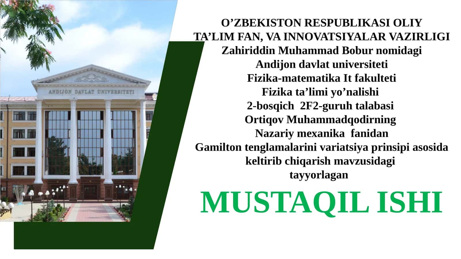 Gamiltontenglamalarinivariatsiyaprinsipiasosidakeltiribchiqarish 1