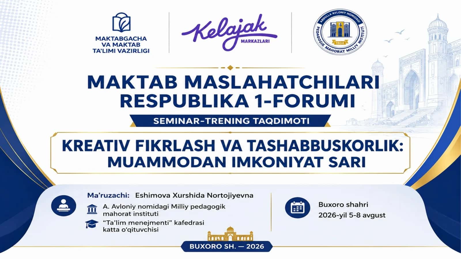Maktab Maslahatchi Forumi 1
