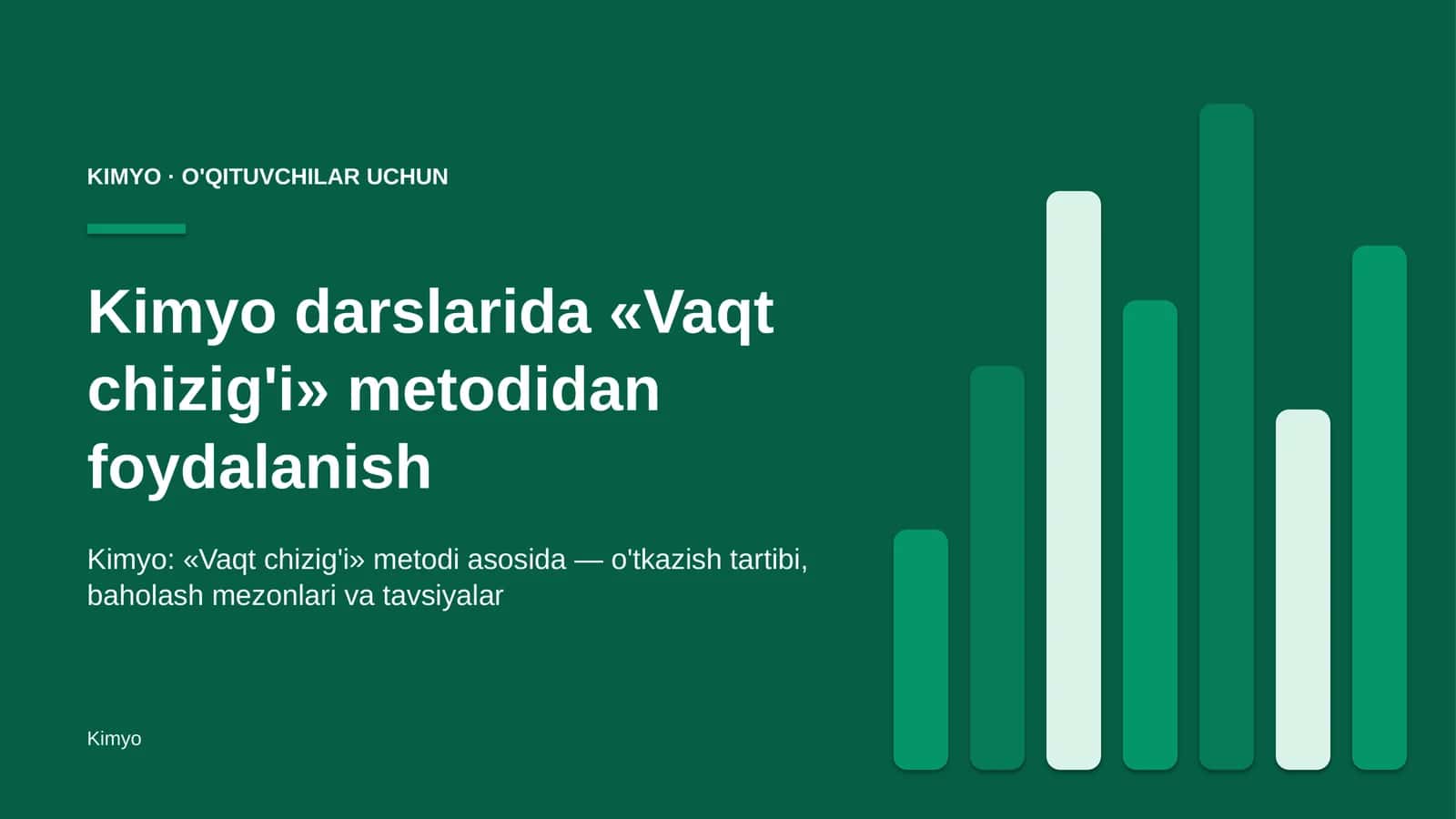 kimyo darslarida vaqt chizig'i metodidan foydalanish 2893 1