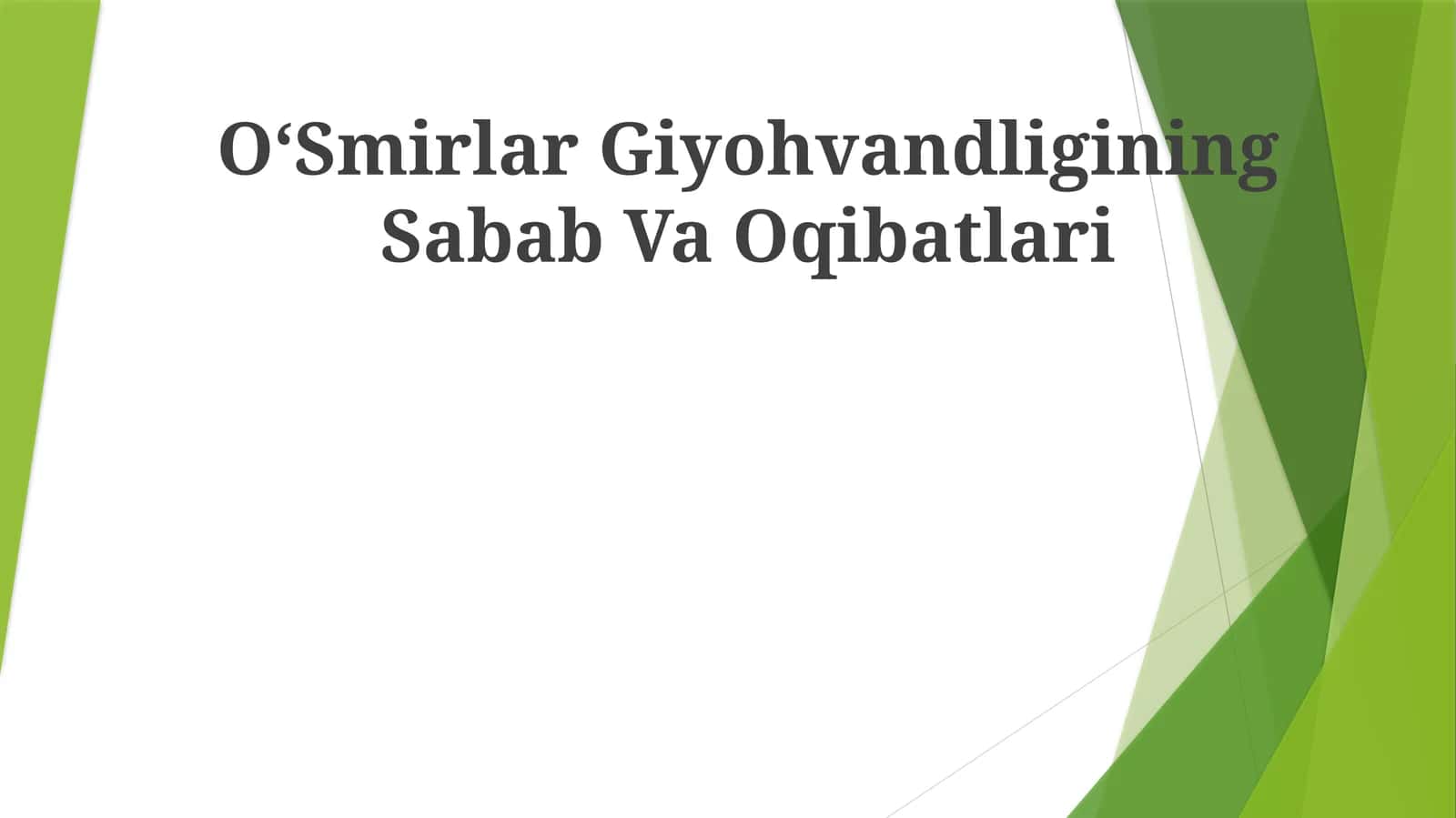 OʻSmirlar Giyohvandligining Sabab Va Oqibatlari 1