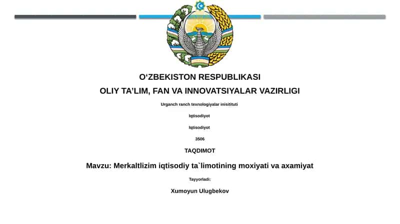 Merkantilizmning mohiyati va axamiyat 1