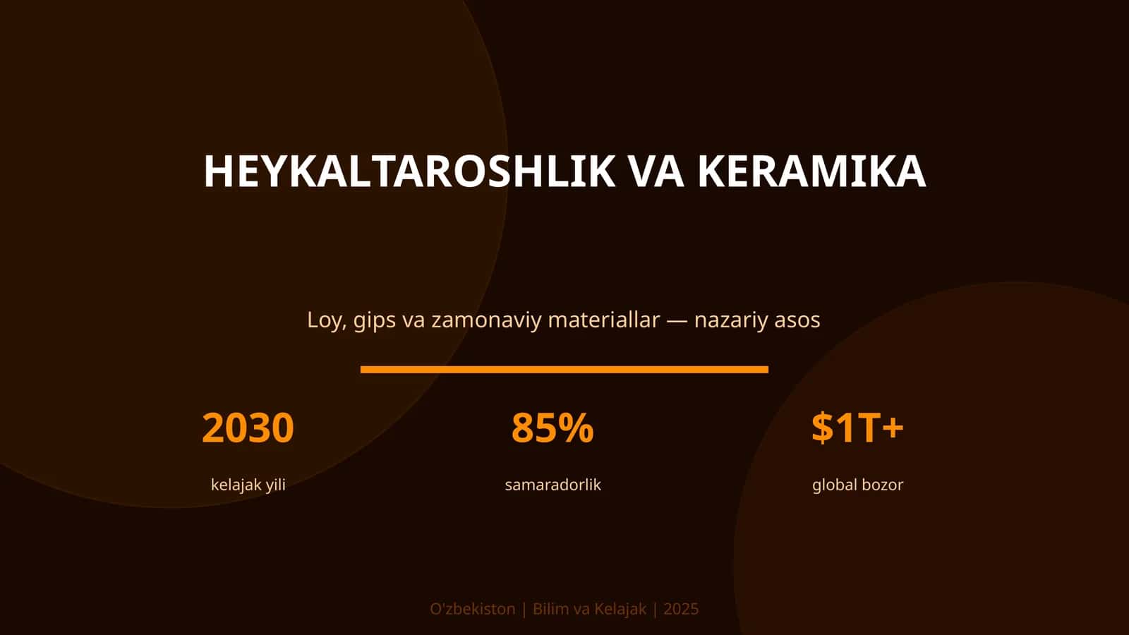 HEYKALTAROSHLIK VA KERAMIKA 1