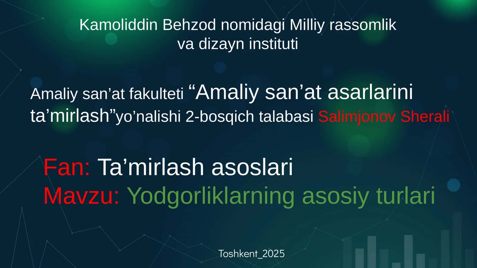 Yodgorliklarning asosiy turlari 1