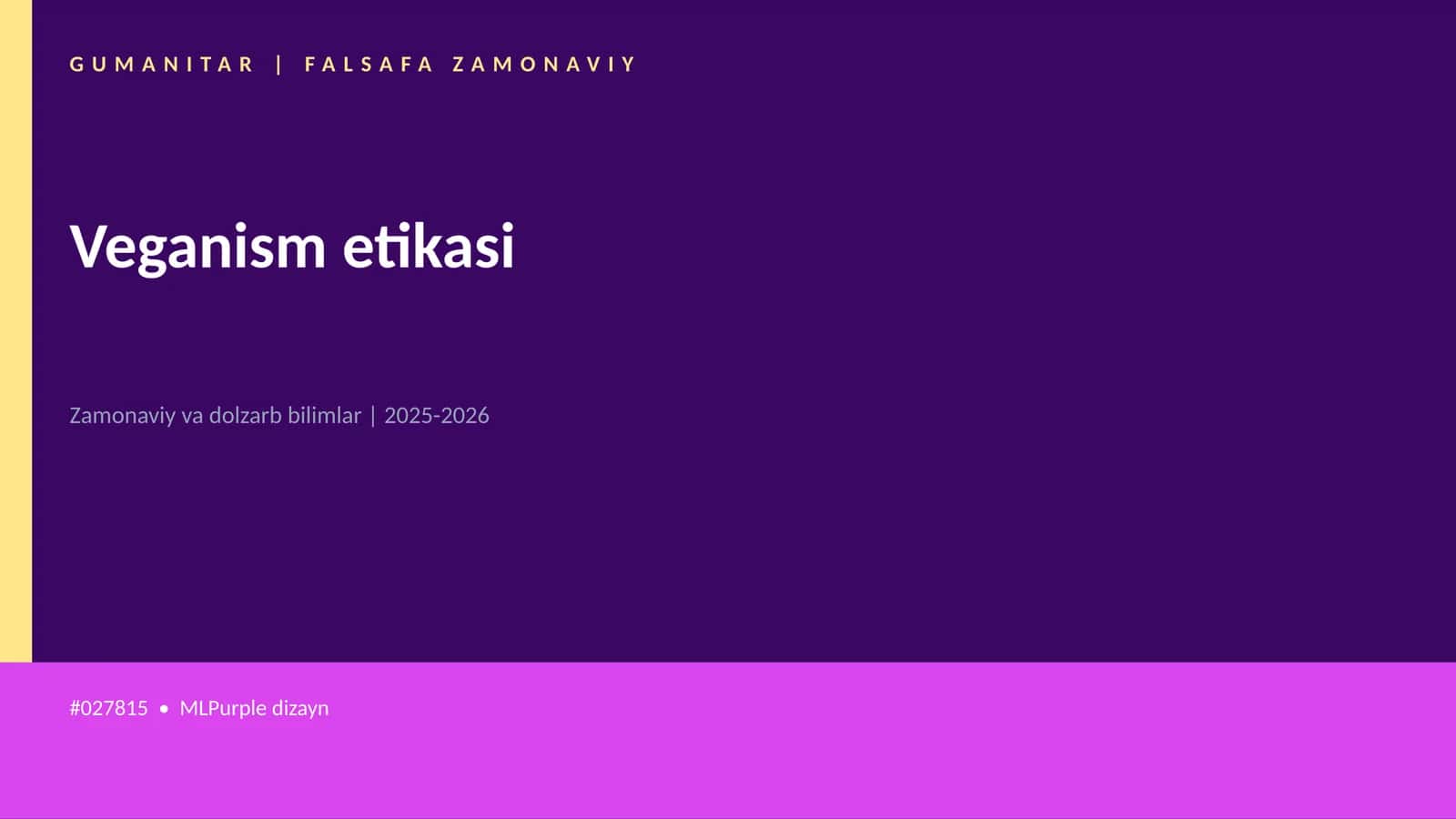 Veganism etikasi 1
