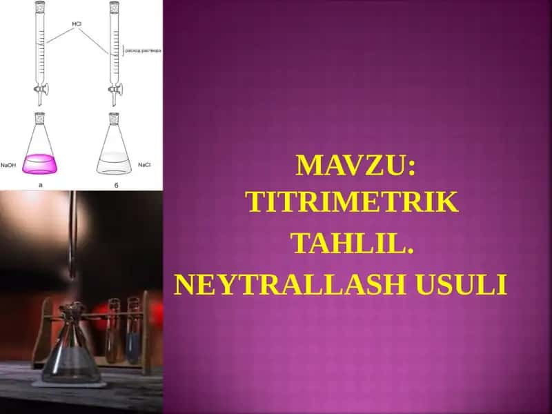Titrimetrik Tahlil 1