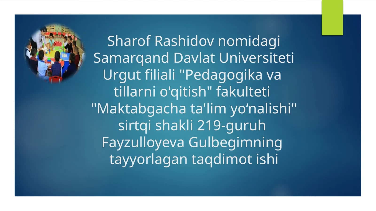 Katta guruhda tabiatga oid o'yinlarni tashkil etishning mashg‘ulot ishlanmalarini tuzish 1