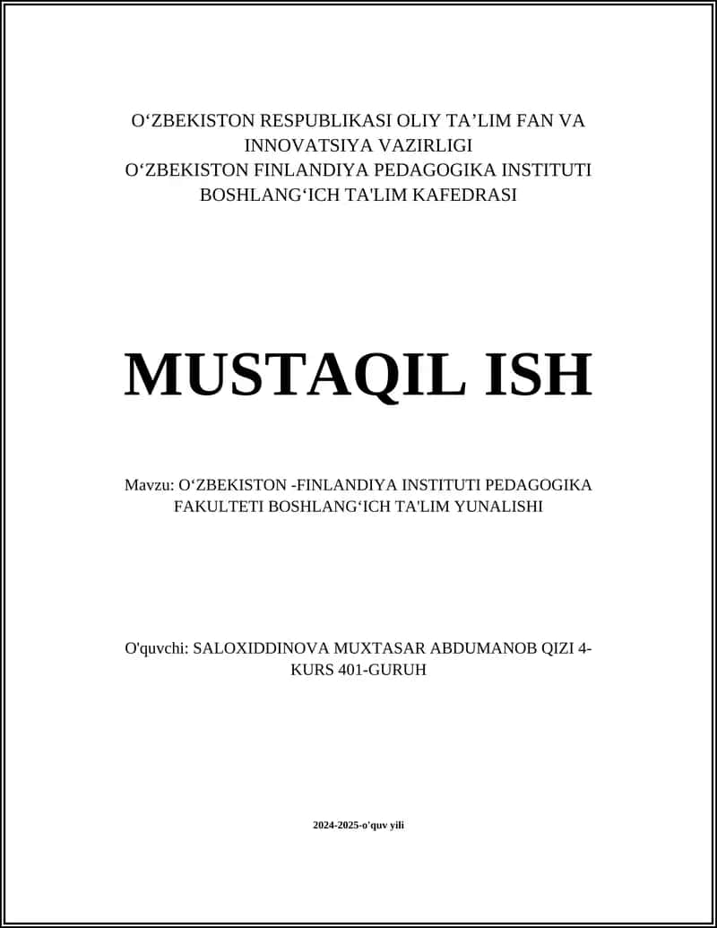Boshlang‘ich ta'limda innovatsion usullar 1