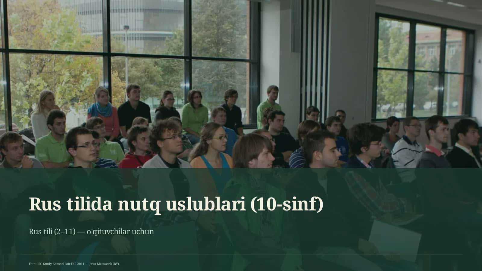 Rus tilida nutq uslublari (10-sinf) 1
