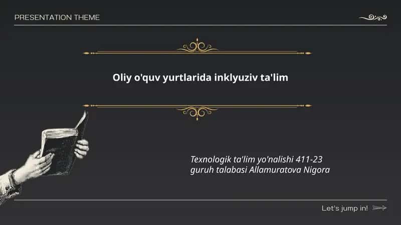 Oliy o'quv yurtlarida inklyuziv ta'lim 1