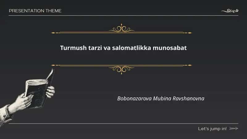 Turmush tarzi va salomatlikka munosabat 1