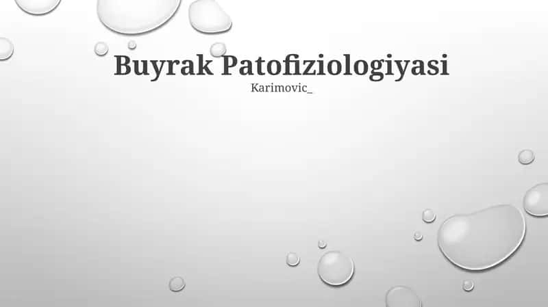 Buyrak Patofiziologiyasi 1