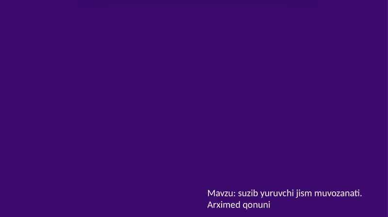 Arximed qonuni 1