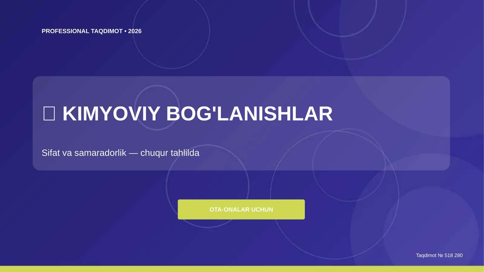 KIMYOVIY BOG'LANISHLAR 1