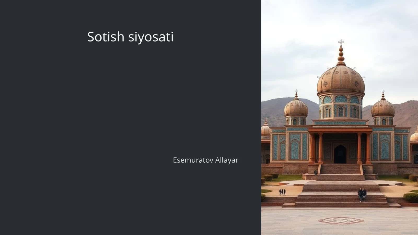 Sotish siyosati 1