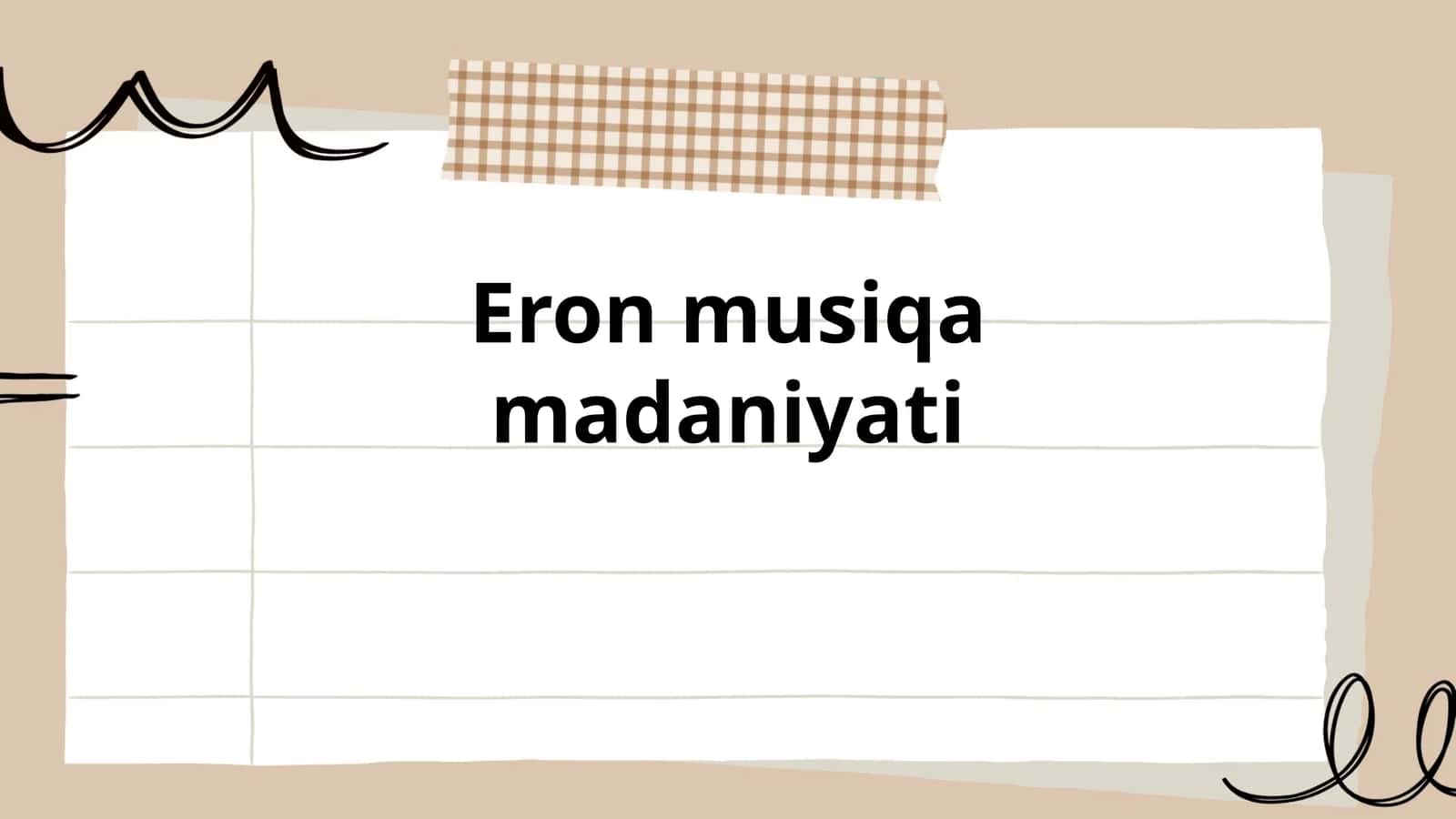 Eron musiqa madaniyati 1