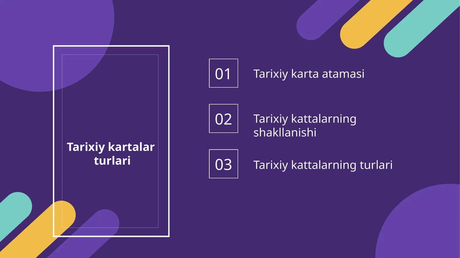 Tarixiy kartalar  turlari 1