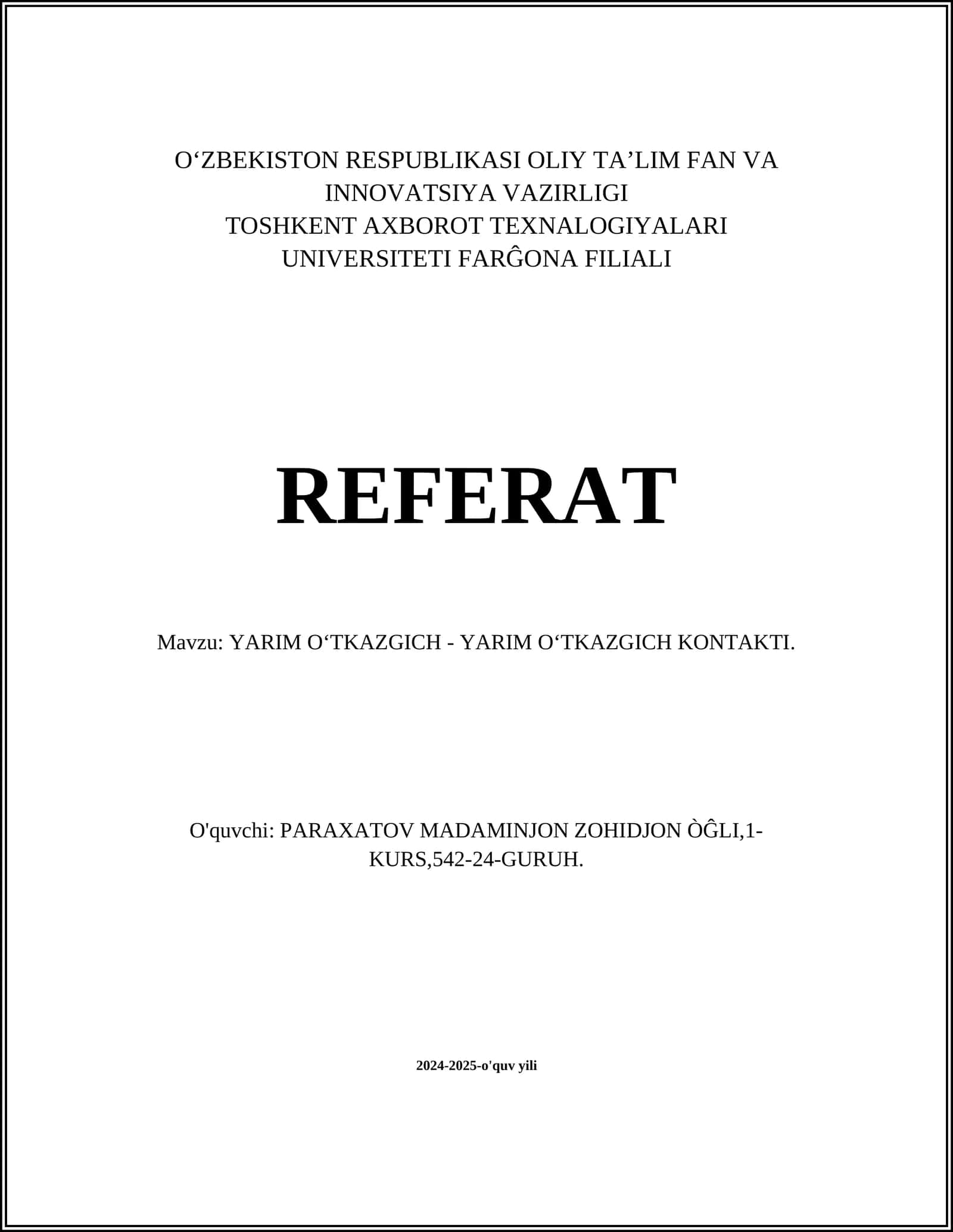 Yarim o'tkazgich materiallari 1