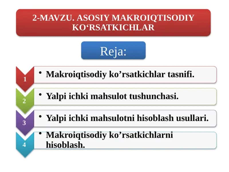 Mamlakatiqtisodiyotiniifodalovchi iqtisodiy ko‘rsatkichlar 1