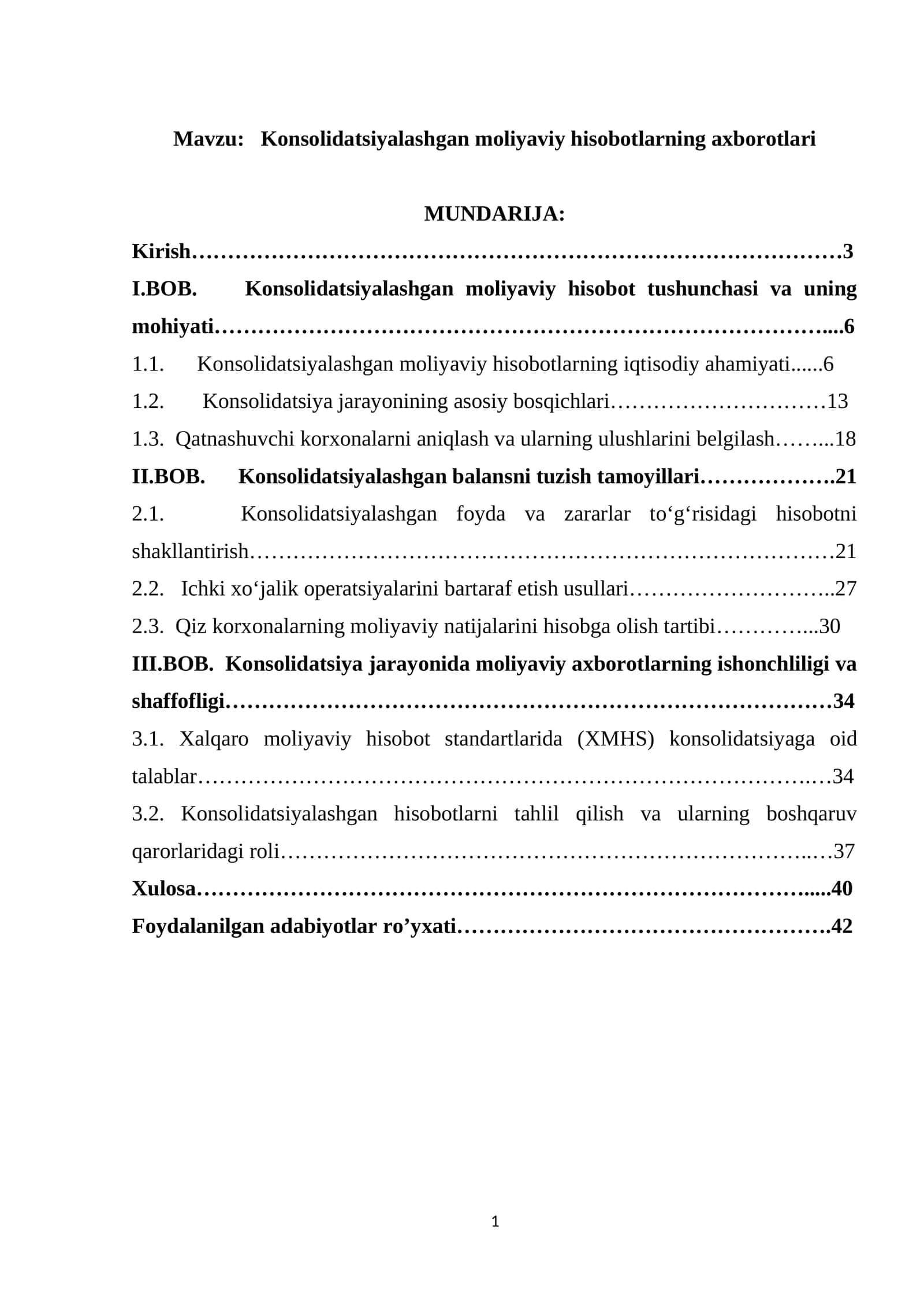 Konsolidatsiyalashgan moliyaviy hisobotlarning axborotlari 1