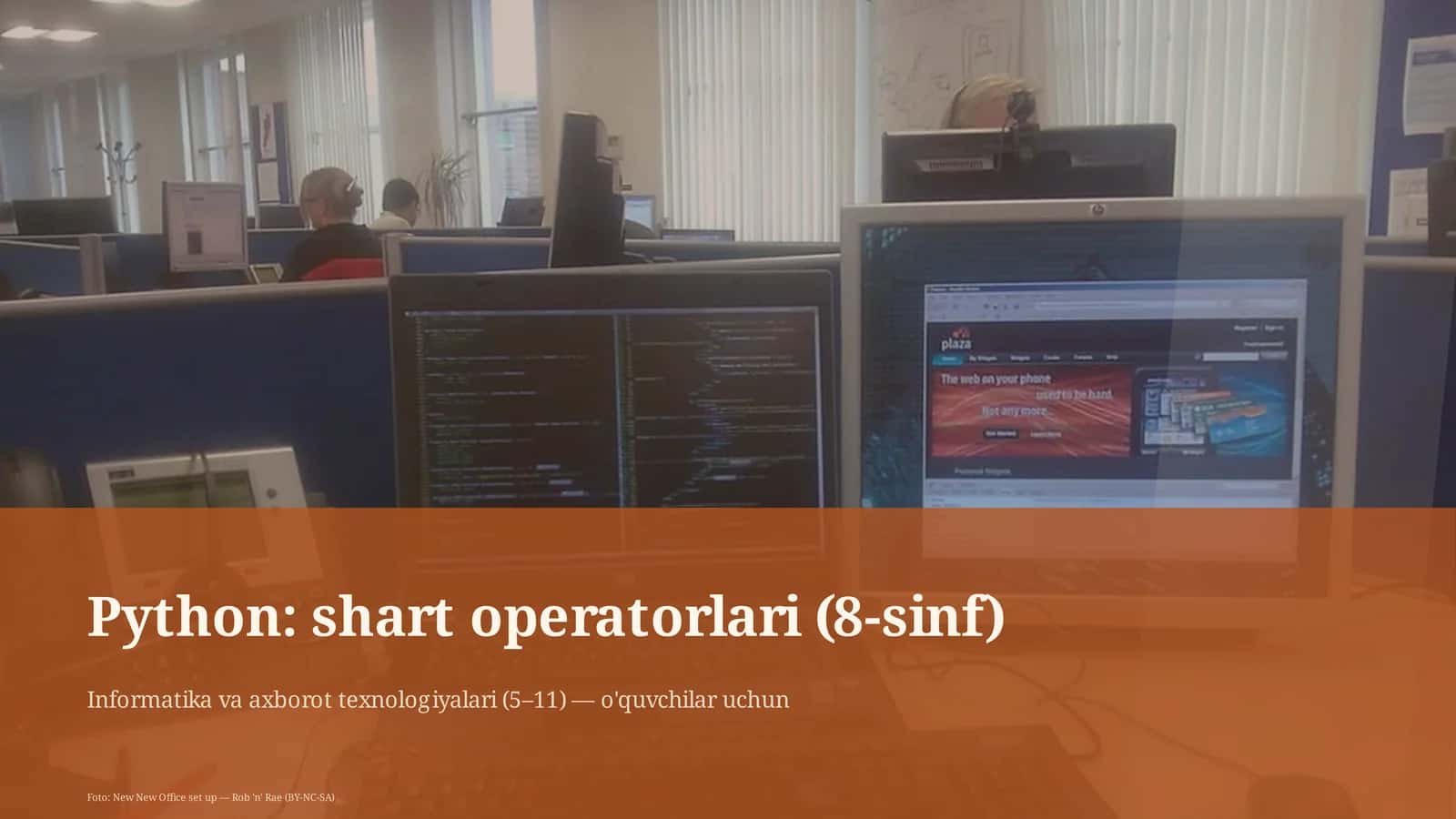 Python: shart operatorlari (8-sinf) 1