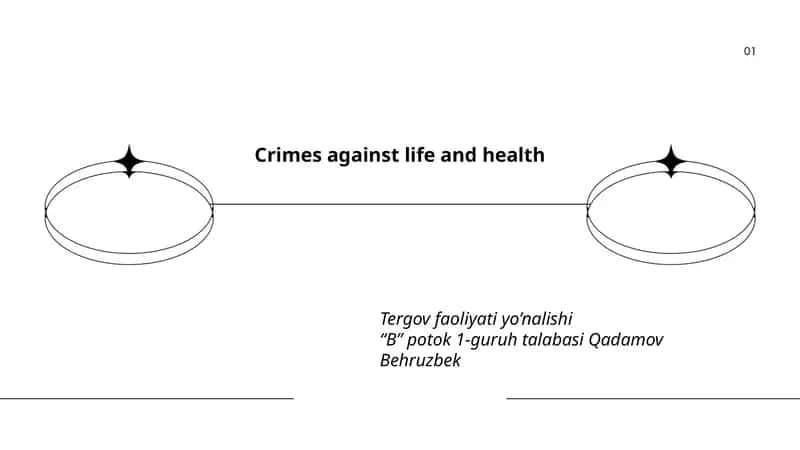 Crimes against life and health 1