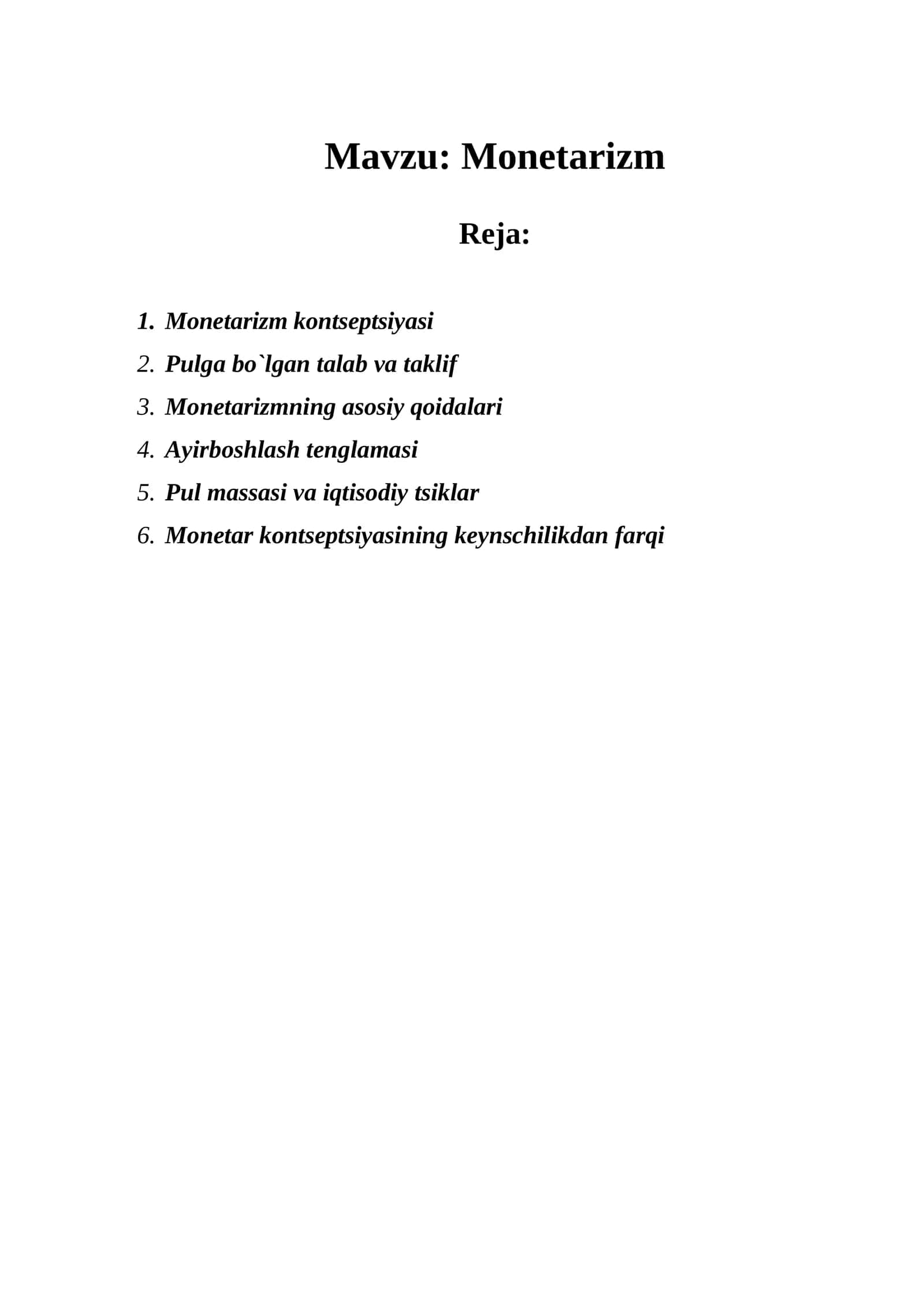 Monetarizm 1