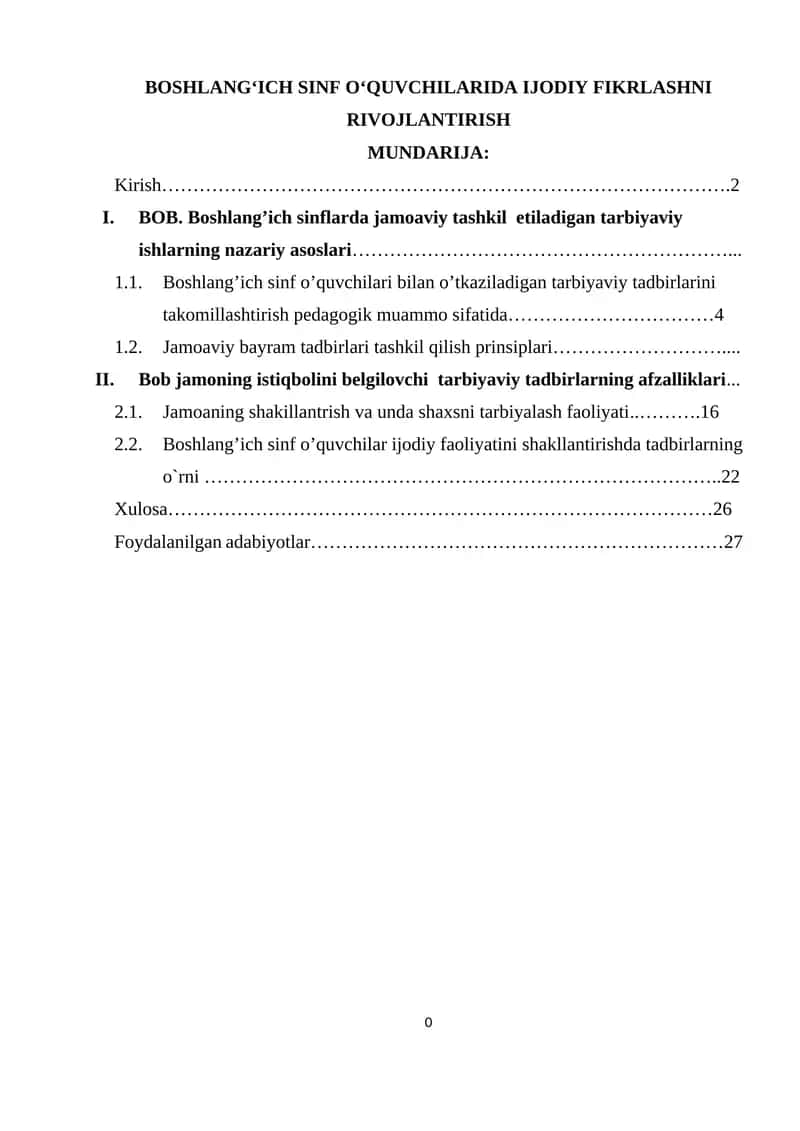 Boshlang‘ich sinf o‘quvchilarida ijodiy fikrlashni rivojlantirish 1