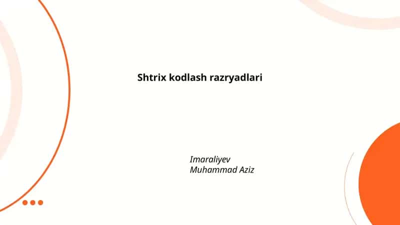 Shtrix kodlash razryadlari 1