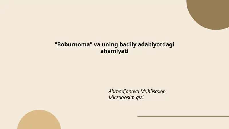 Boburnoma 1