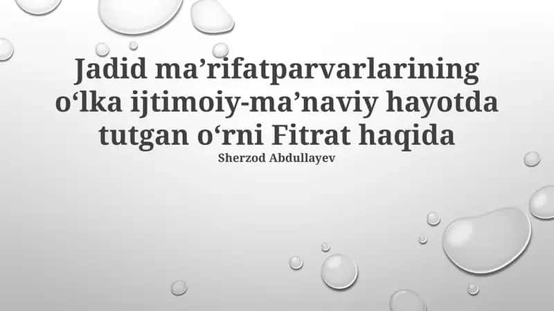 Fitratning ijtimoiy-maʼnaviy hayotda oʻrni 1